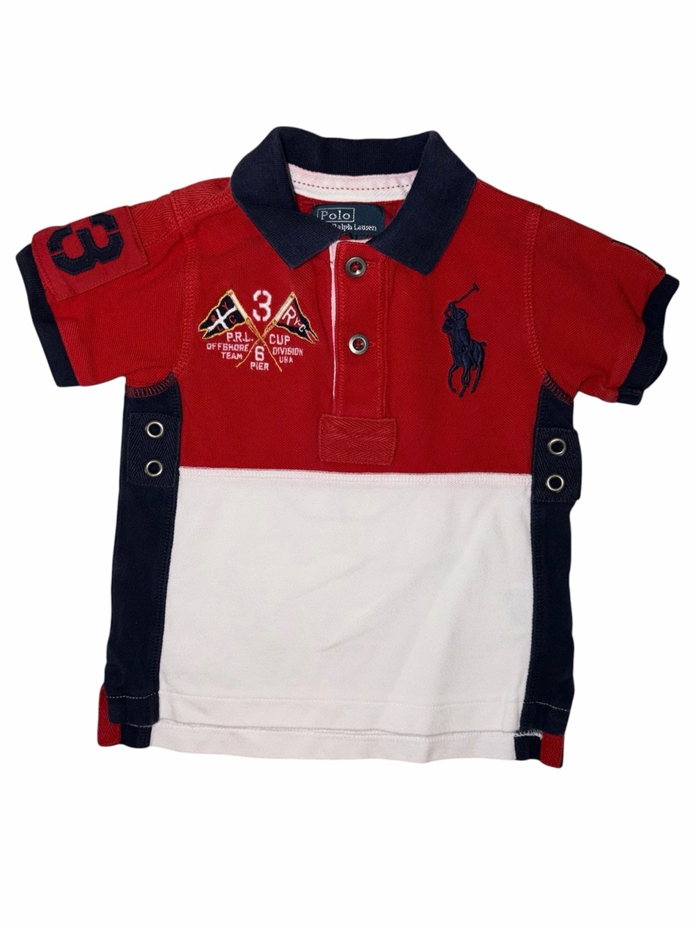 Polo by Ralph Lauren Toddler Boy Big Pony USA Offshore Racing Team Polo 18 month